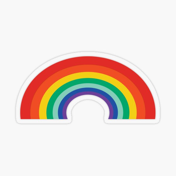 Rainbow Sticker for Sale by icaretees