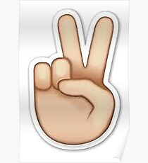 Peace sign emoji Poster