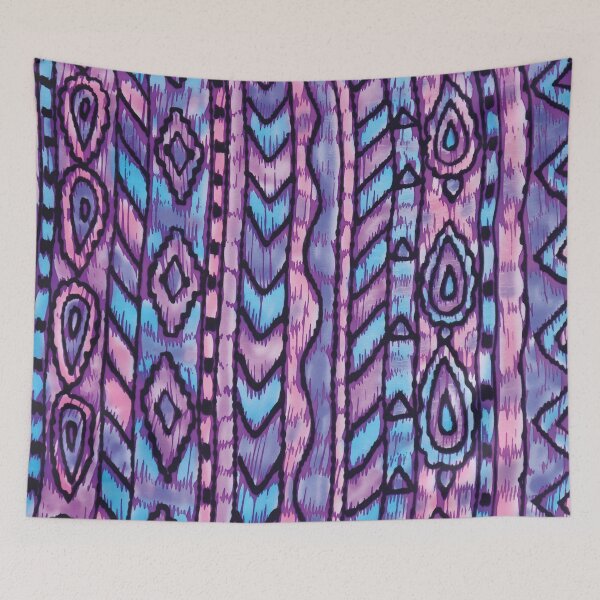 Item preview, Warped Paisley Batik Ikat Stripe designed and sold by Leslie Rogers Todder.
