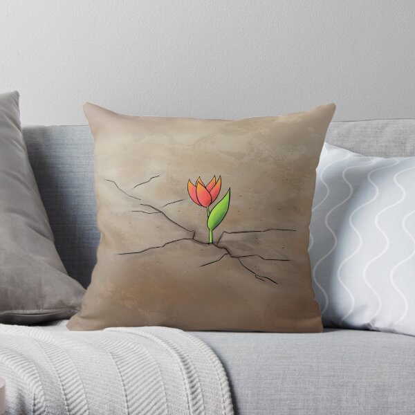 Resilience Flower Throw Pillow