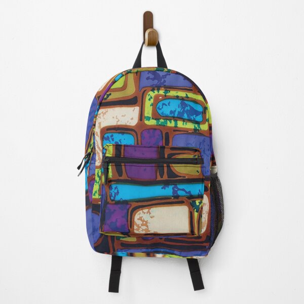Item preview, Retro Boxy Textured Geometric in Blue, Purple and Green designed and sold by Leslie Rogers Todder.