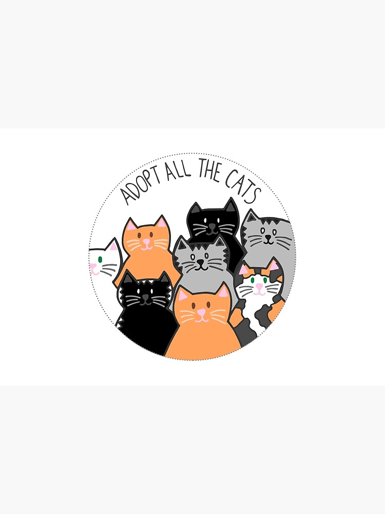 Thumbnail 6 of 6, Bath Mat, Adopt All the Cats designed and sold by cwillustration.