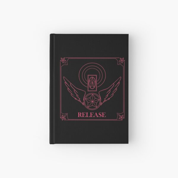 Pink cardcaptor sakura inspired logo Hardcover Journal