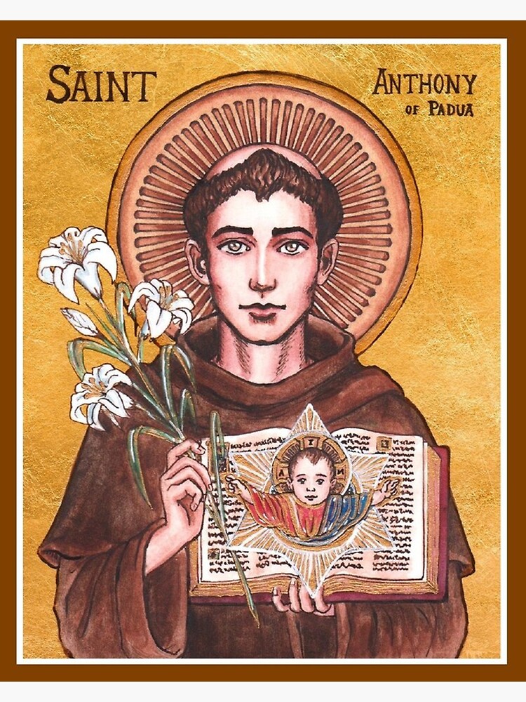 "Saint Anthony" Sticker by JohnnyRizzo Redbubble