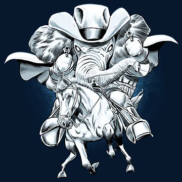 Artwork thumbnail, Elephantom Rider by 13thFloorDesign