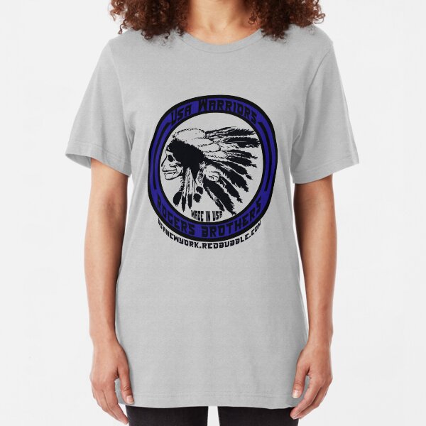 usa warriors indian by rogers bros Slim Fit T-Shirt