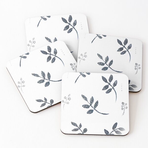 Item preview, Grey and Silver Botanical Print designed and sold by samantharedfern.