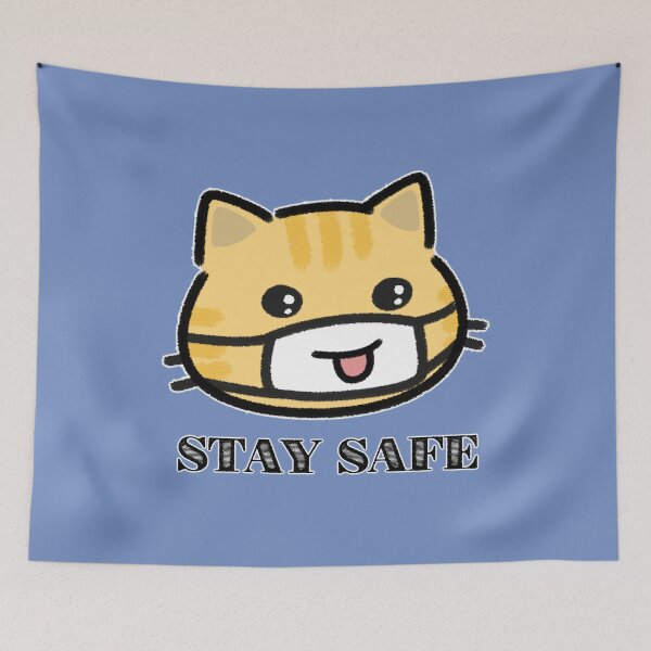Item preview, Stay Safe Cat - Tongue Sticking Mask designed and sold by LilFurKids.