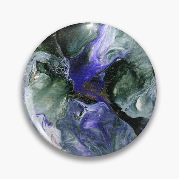 Item preview, Fluid Art Abstract Purple Green Gold White designed and sold by Cleave.