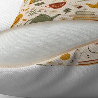 Alternate view of Flowery Books and Tea Throw Pillow