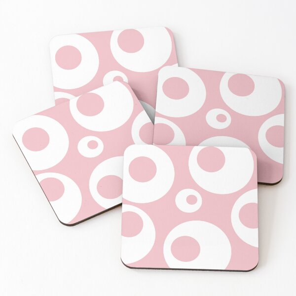 Item preview, Pink and white round circles  designed and sold by HTPOP.