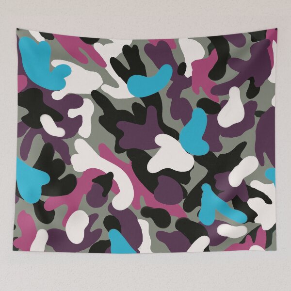 Item preview, Camouflage in Turquoise and Magenta designed and sold by Leslie Rogers Todder.