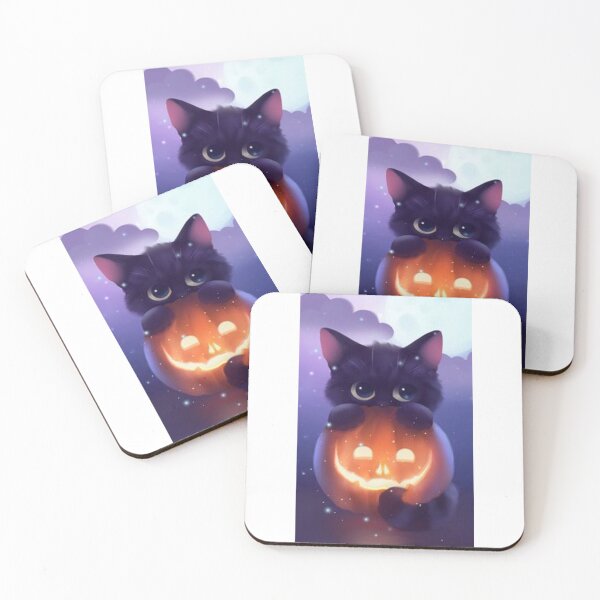 Item preview, The Pumpkin Guardian Kitten designed and sold by Kyumi12.