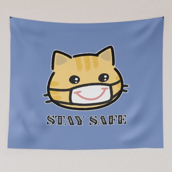 Item preview, Stay Safe Cat - Smiley Mask designed and sold by LilFurKids.