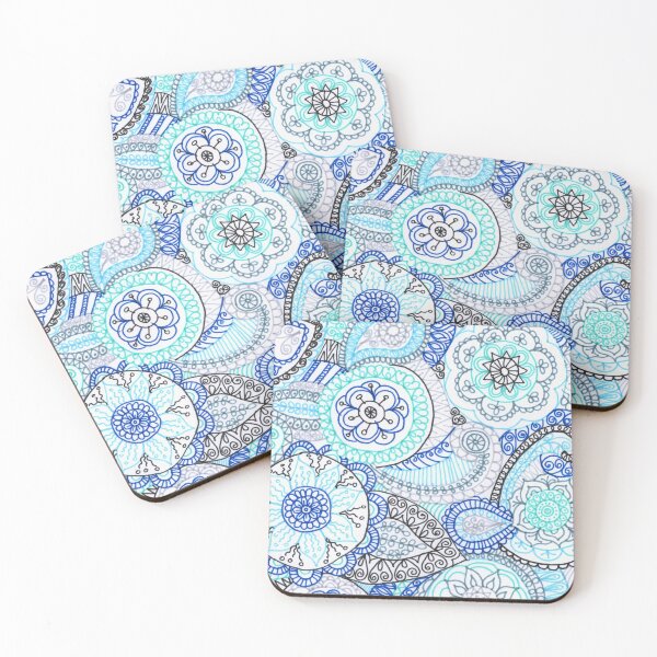 Item preview, Blue Paisley doodle designed and sold by SilverBirch14.
