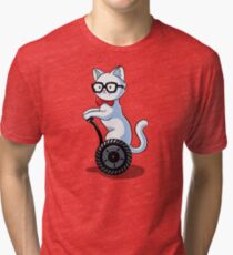 White and Nerdy Tri-blend T-Shirt