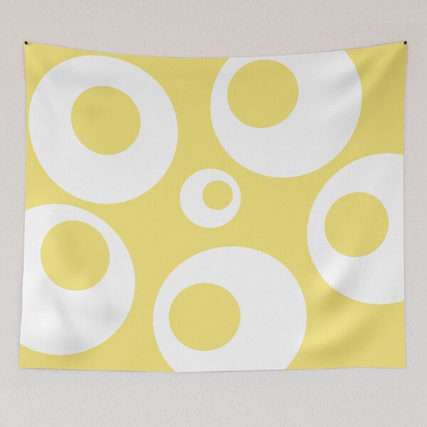 Item preview, Pastel yellow and white round and round, minimal and timeless designed and sold by HTPOP.