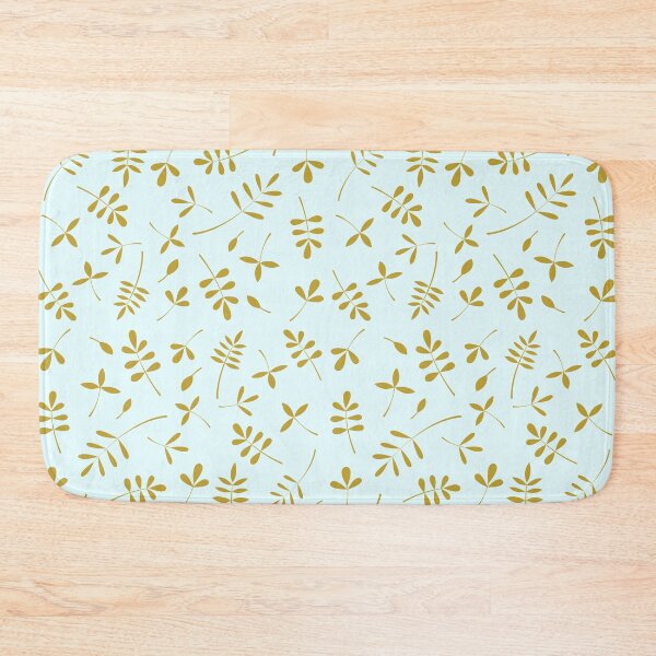 Item preview, Gold Leaves Design on Light Blue designed and sold by NataliePaskell.