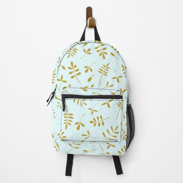 Item preview, Gold Leaves Design on Light Blue designed and sold by NataliePaskell.