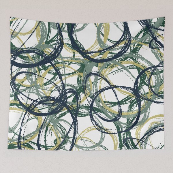 Item preview, Grey and Green Abstract Print designed and sold by CharIsabella.
