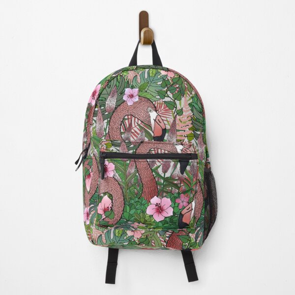 Item preview, Flamingos in the Forest Full of Florals designed and sold by IrishVikingDesigns.
