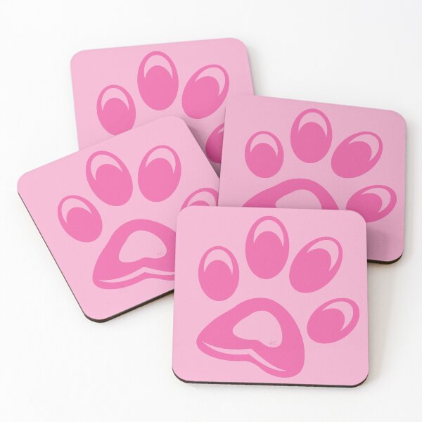 Item preview, Cat pink paw prints pattern designed and sold by iCraftCafe.
