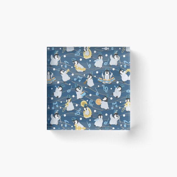 Penguin Parade Acrylic Block