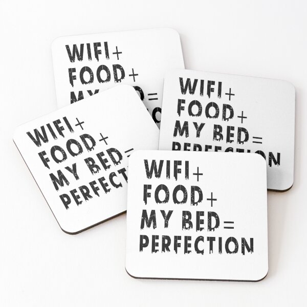 Item preview, Wifi+Food+Bed=Perfection t-shirt designed and sold by bestdesigns2020.