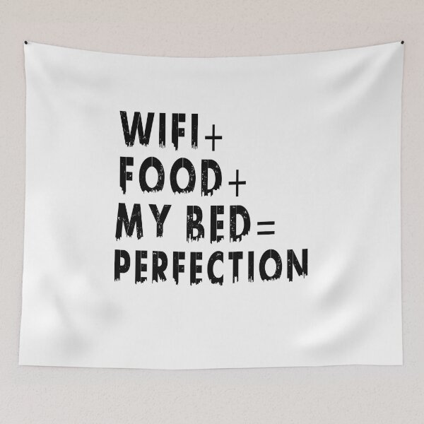Item preview, Wifi+Food+Bed=Perfection t-shirt designed and sold by bestdesigns2020.