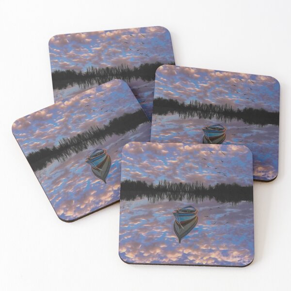 Item preview, Boat on the river designed and sold by johnnyssandart.