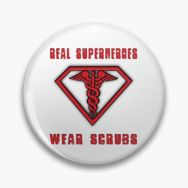 Item preview, Real Superheroes Wear Scrubs  designed and sold by free4print.com.