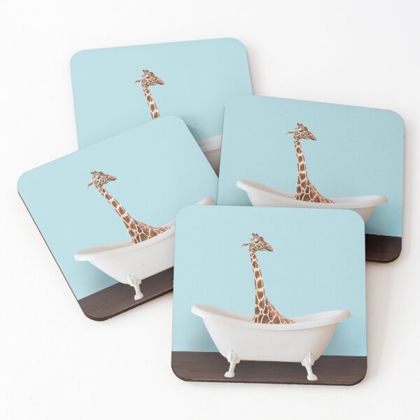 Item preview, Bathtub giraffe in blue designed and sold by ESCAPZ.