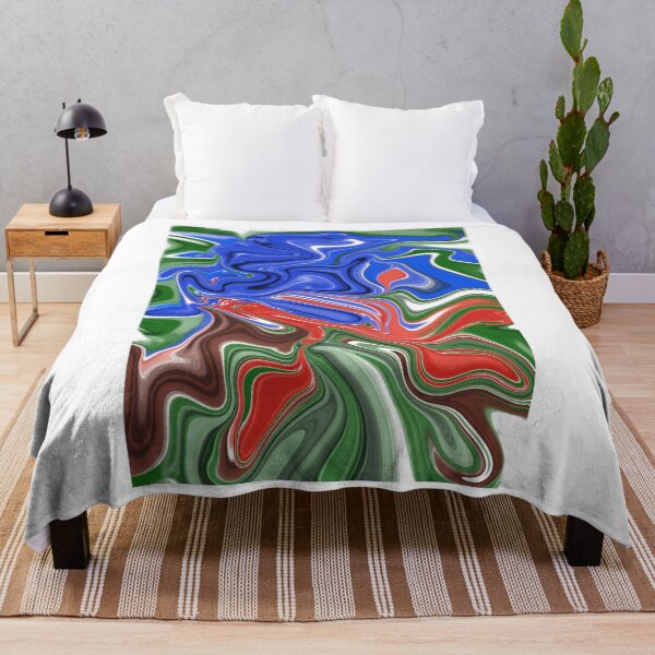Item preview, Blue Red Green Fluid Contemporary Abstract Art designed and sold by Abstract65.