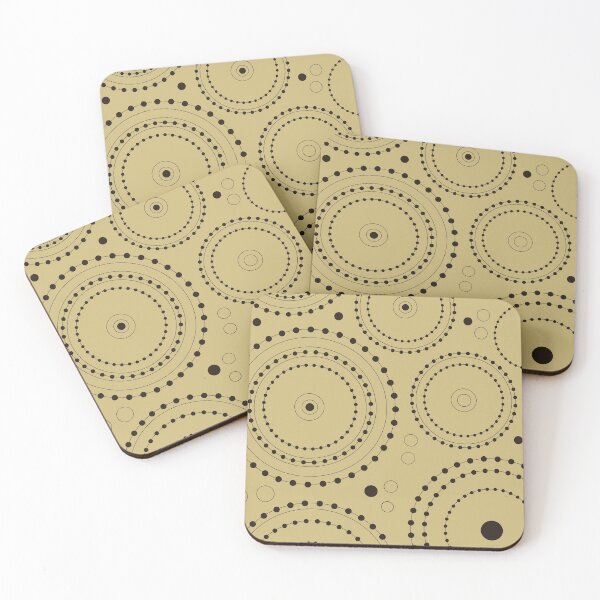 Item preview, Circles in Circles Design Black on Light Gold designed and sold by NataliePaskell.