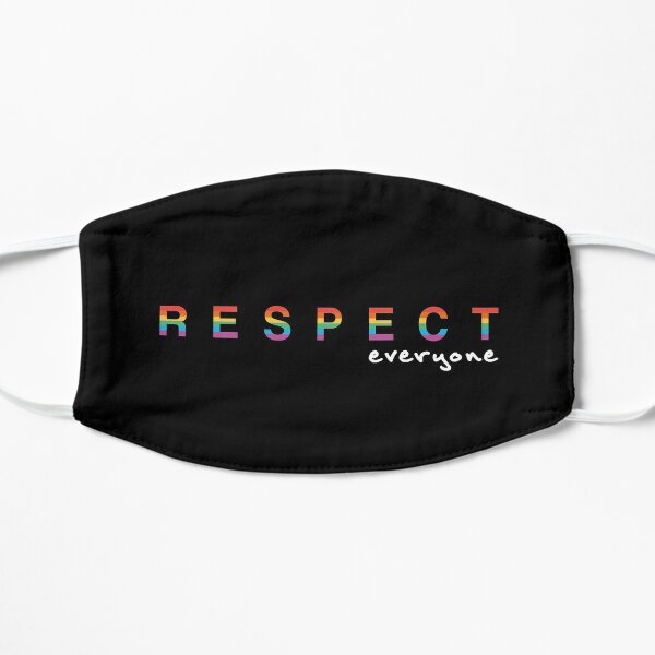 Rainbow Respect Everyone Flat Mask