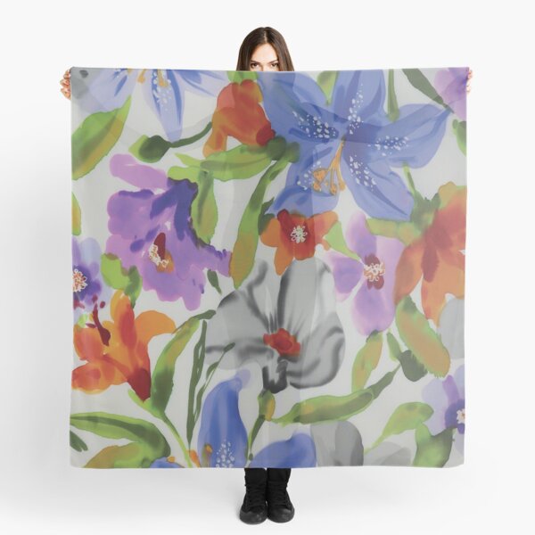 Classic Silk Satin Scarf (Hibiscus) – My Turkish Scarves