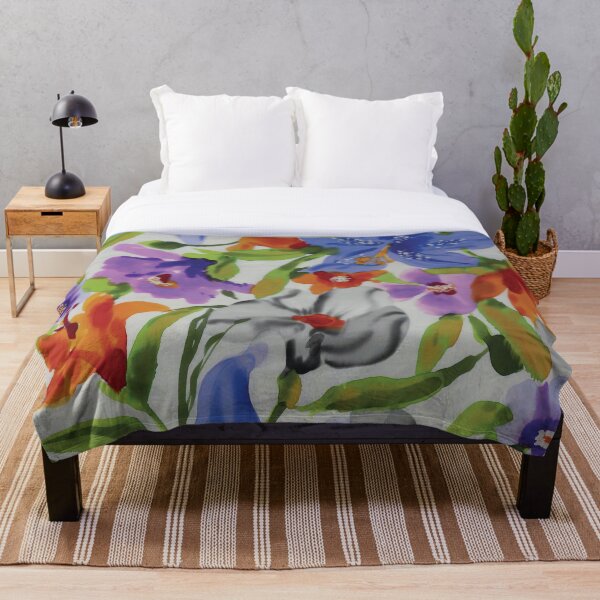Item preview, Watercolor Tropical Flowers on Silk designed and sold by Leslie Rogers Todder.