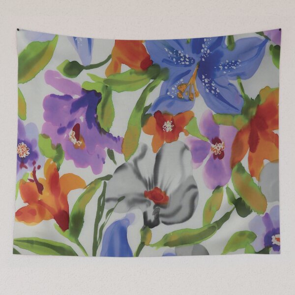 Item preview, Watercolor Tropical Flowers on Silk designed and sold by Leslie Rogers Todder.