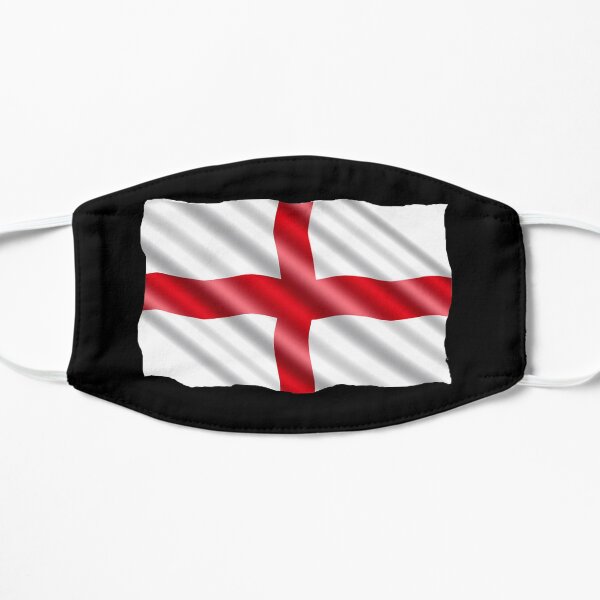ENGLAND. FLAG OF ST GEORGE. On Black. Flat Mask
