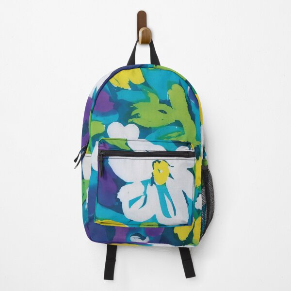 Item preview, Brushy Blue Abstract Flowers With Yellow designed and sold by Leslie Rogers Todder.