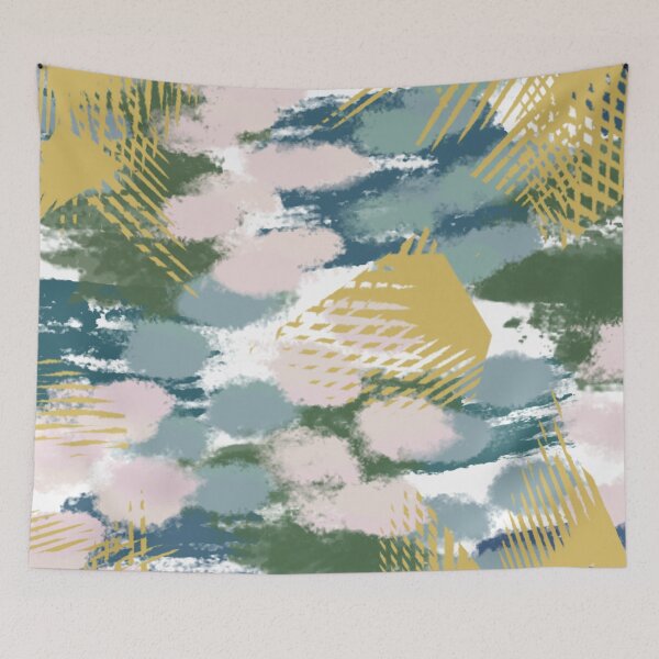 Item preview, Blue and Green Abstract Print designed and sold by CharIsabella.