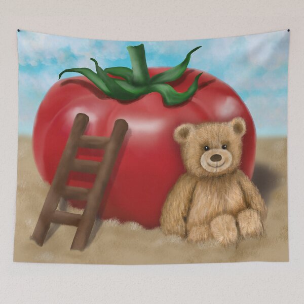Item preview, Teddy & Tomato - The Original Artwork for kids designed and sold by Julia Rudens.