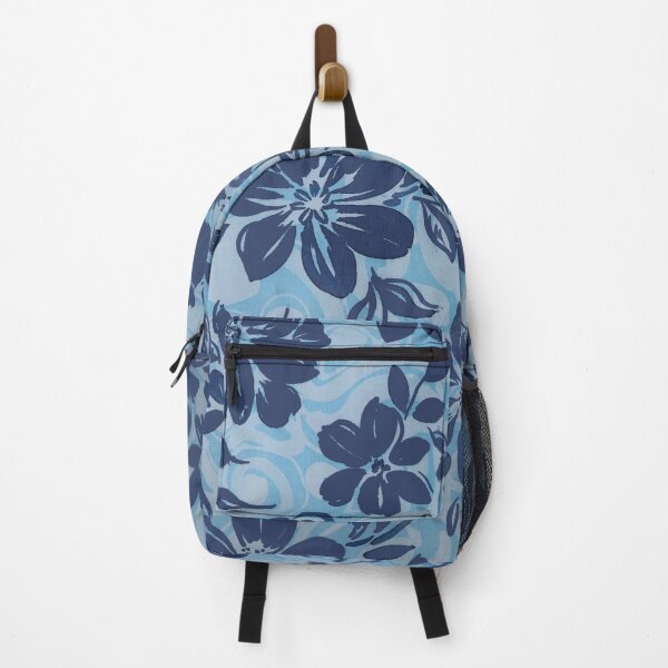 Item preview, Indigo Flowers on Chambray Ground designed and sold by Leslie Rogers Todder.