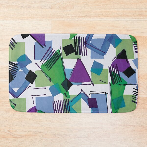 Item preview, Tossed Geometric in Blue, Green, and Purple designed and sold by Leslie Rogers Todder.