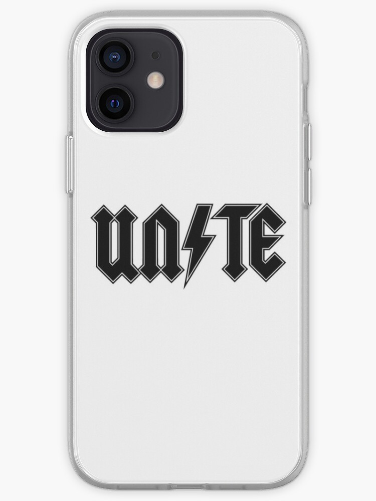 Unite Ac Dc Band Logo Parody Iphone Case By a Ace Redbubble