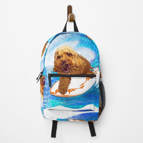 Item preview, Cavapoo surfing puppy dog - cavalier king charles spaniel poodle, puppy love designed and sold by Artonmytee.