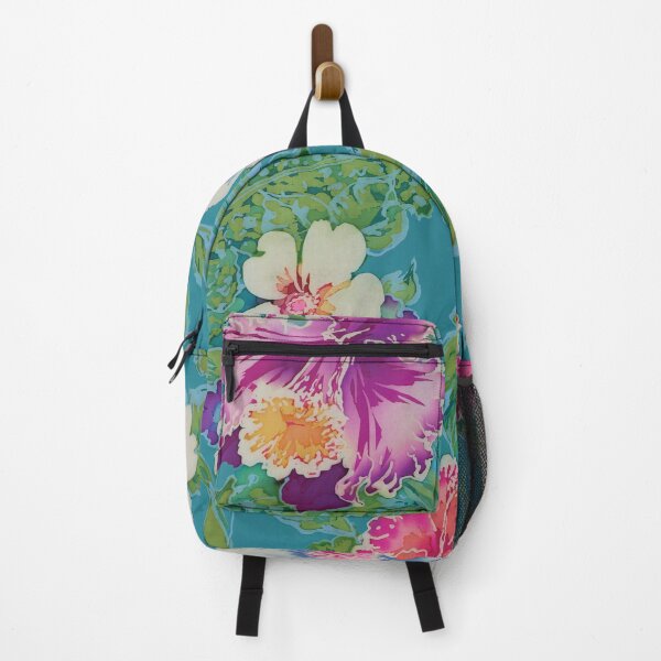 Item preview, Aqua Tropical Floral Batik designed and sold by Leslie Rogers Todder.