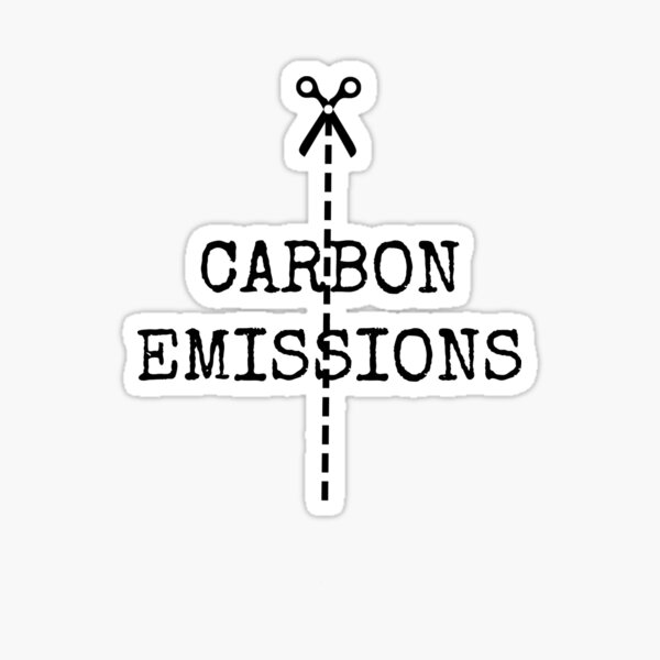 cut carbon emissions Sticker