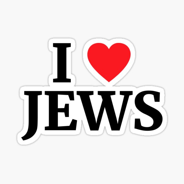 Item preview, I Love Jews Heart  designed and sold by Vanover Designs.