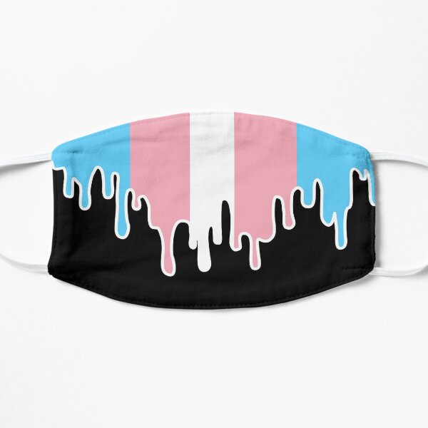 Trans Pride Flag Drip Mask